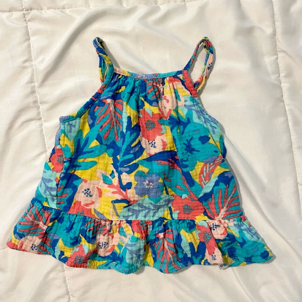 Cat and Jack toddler girl open back cotton gauze tank top Size 2T
